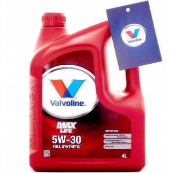 Valvoline Max Life 5W30 A3/B4 4 Lt Premium Full Synthetic Motor Yağı